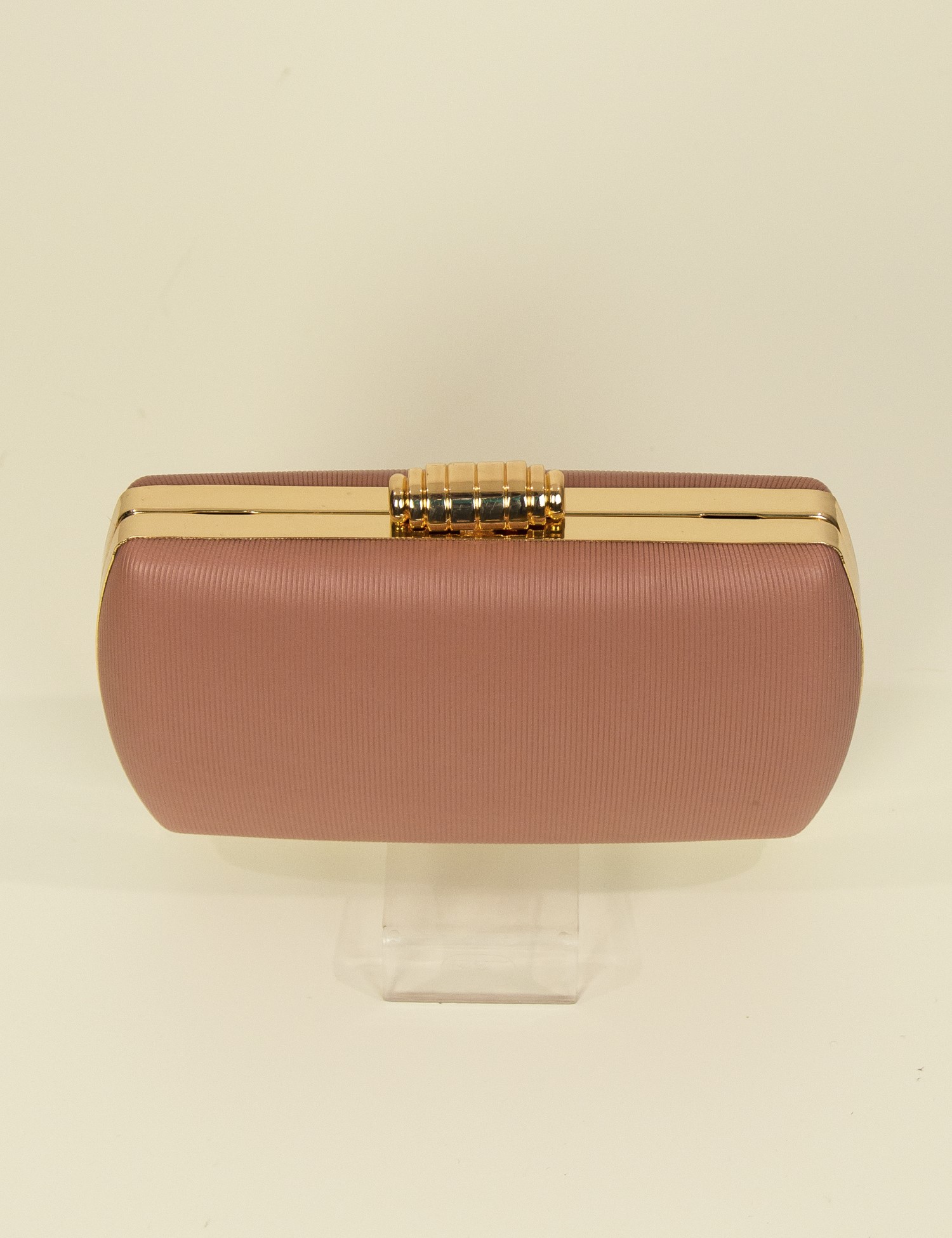 Γυναικείο ροζ μίνι τσαντάκι Hardcase Clutch δερματίνη JKL23